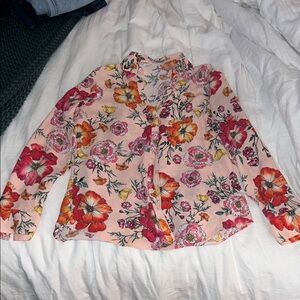 Express Floral Blouse in Pink and Red